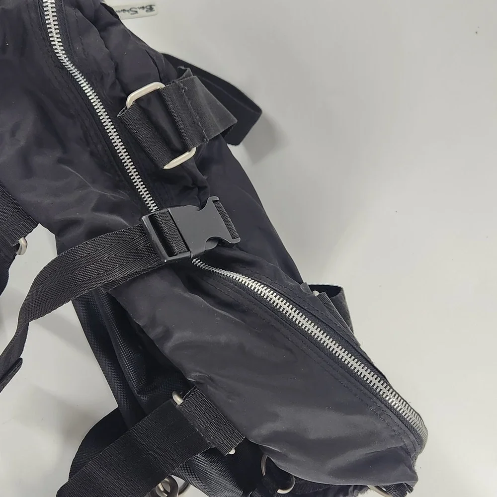 Ben Sherman Convertible Backpack Tote Mens OS Black Utility Nylon Bag